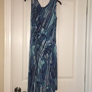 Nic + Zoe Blue multi-colored dress